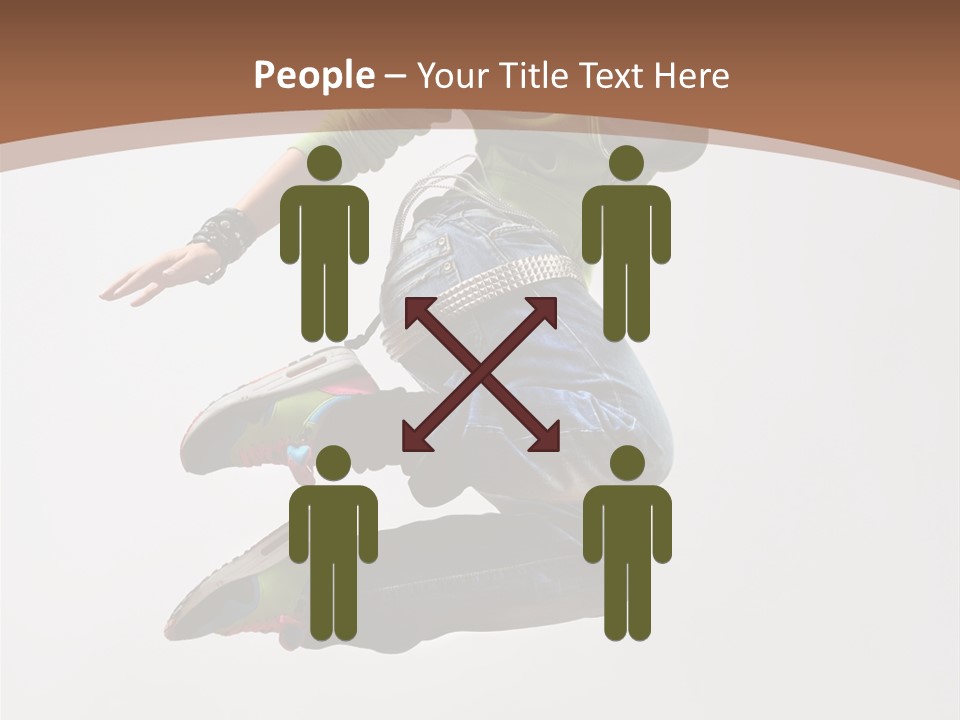 Midair Woman Modern PowerPoint Template