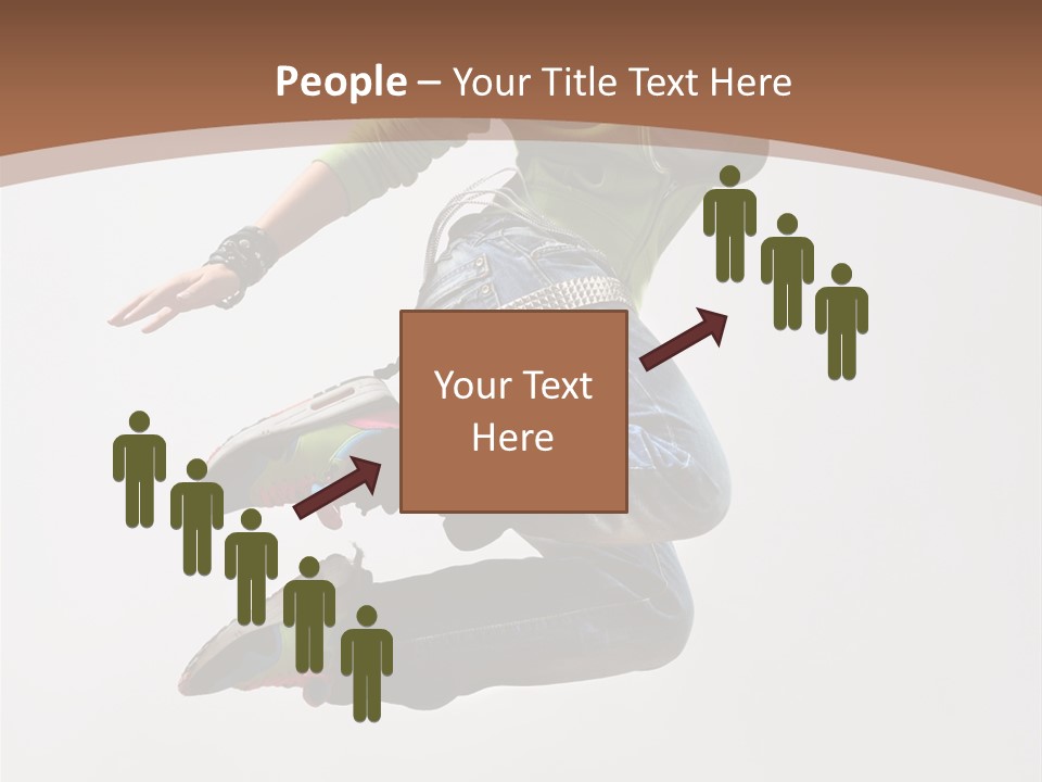 Midair Woman Modern PowerPoint Template