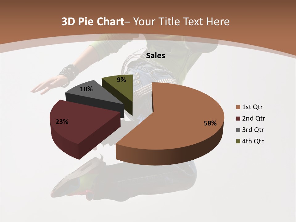 Midair Woman Modern PowerPoint Template