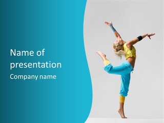 Dancer Jump Aerobics PowerPoint Template