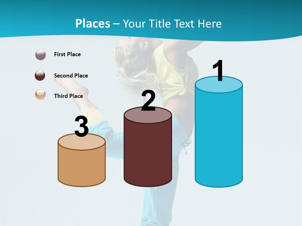 Dancer Jump Aerobics PowerPoint Template