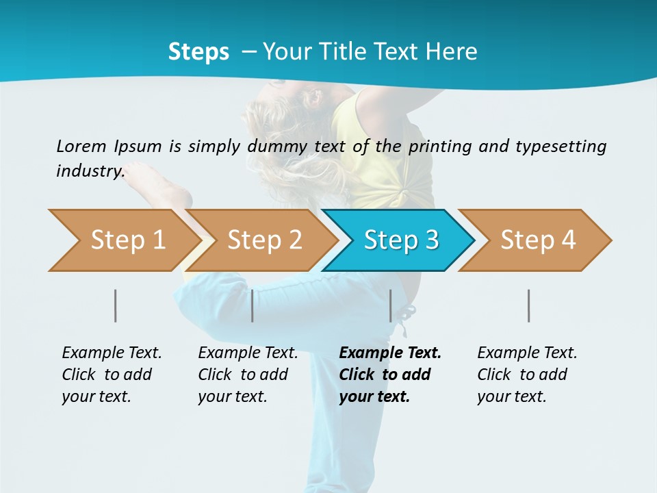 Dancer Jump Aerobics PowerPoint Template