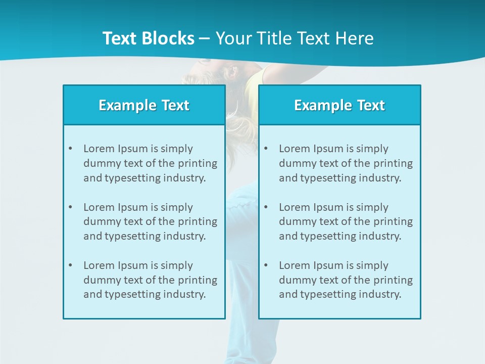 Dancer Jump Aerobics PowerPoint Template