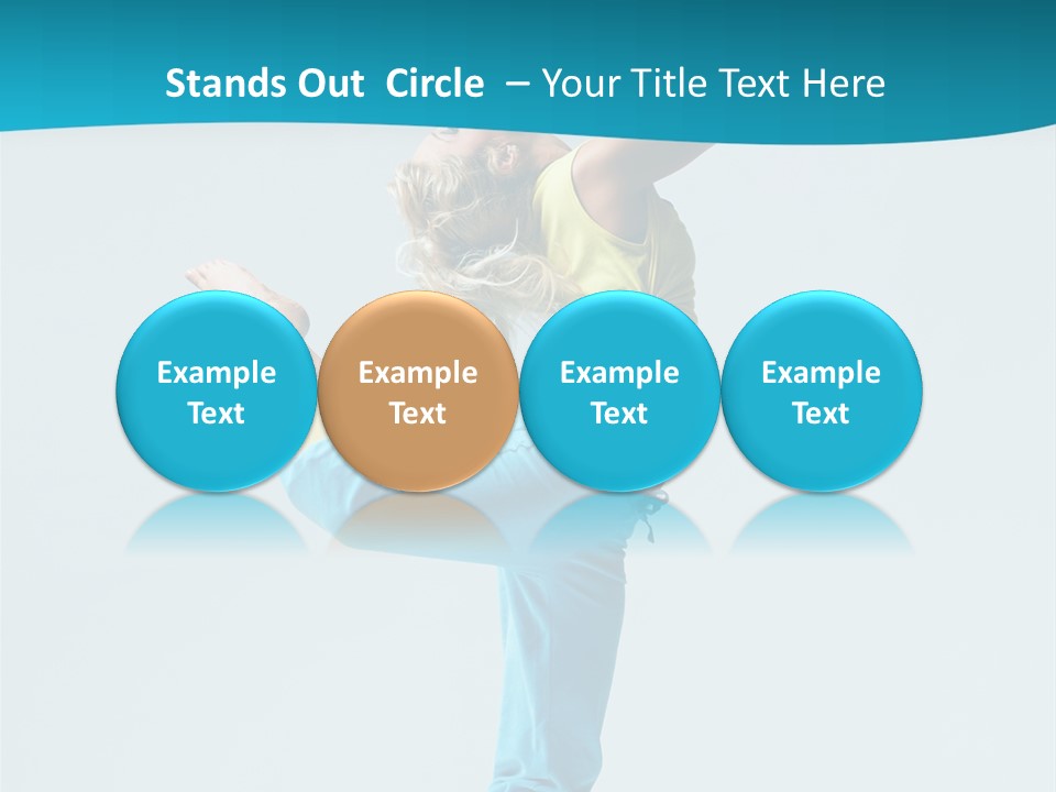 Dancer Jump Aerobics PowerPoint Template