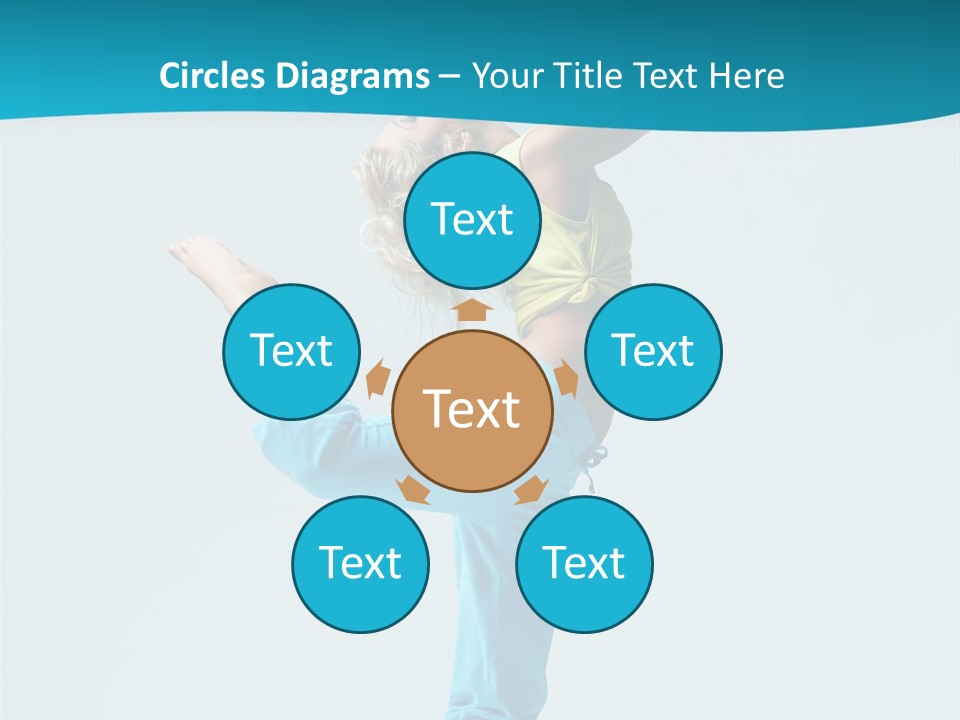 Dancer Jump Aerobics PowerPoint Template