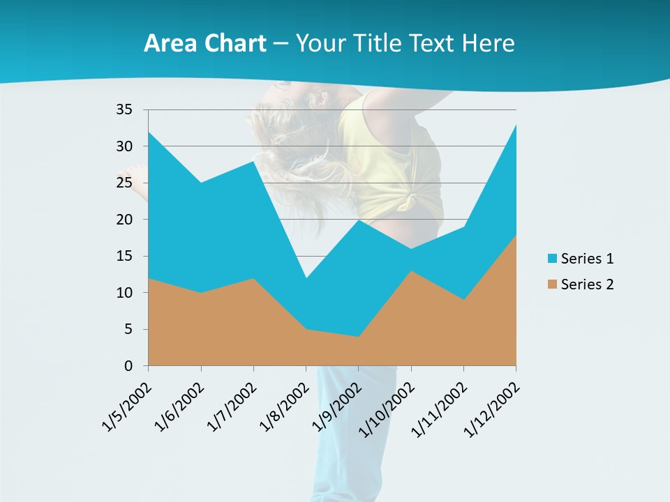 Dancer Jump Aerobics PowerPoint Template