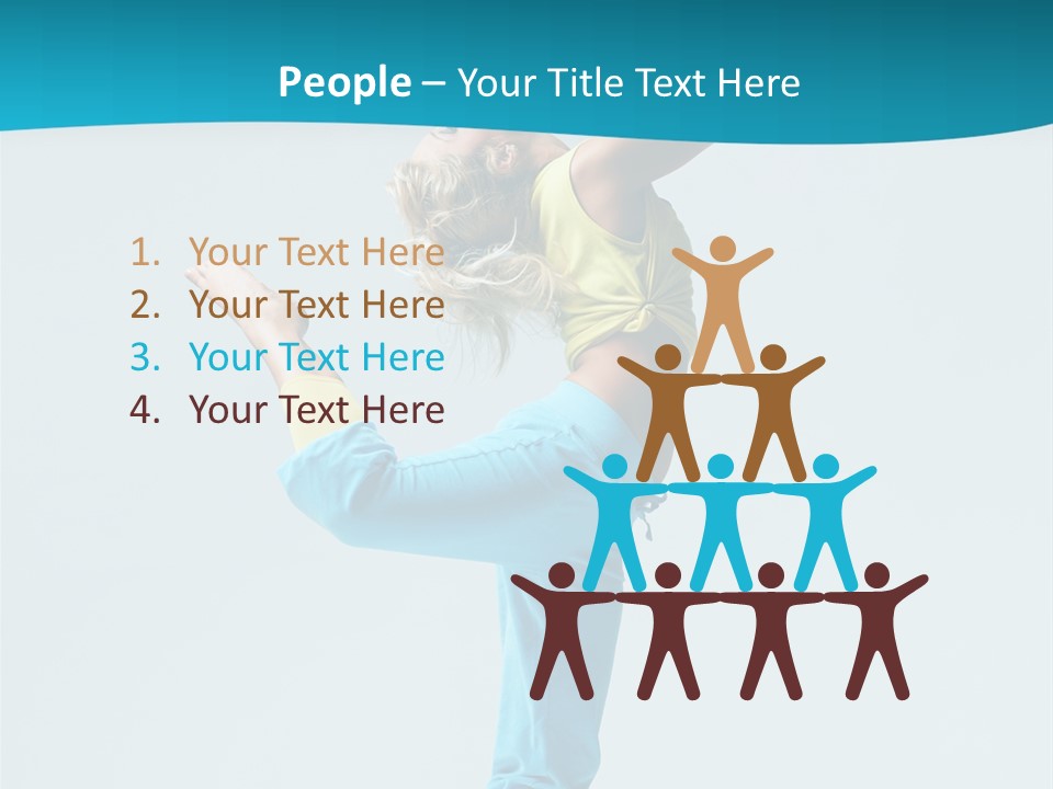 Dancer Jump Aerobics PowerPoint Template