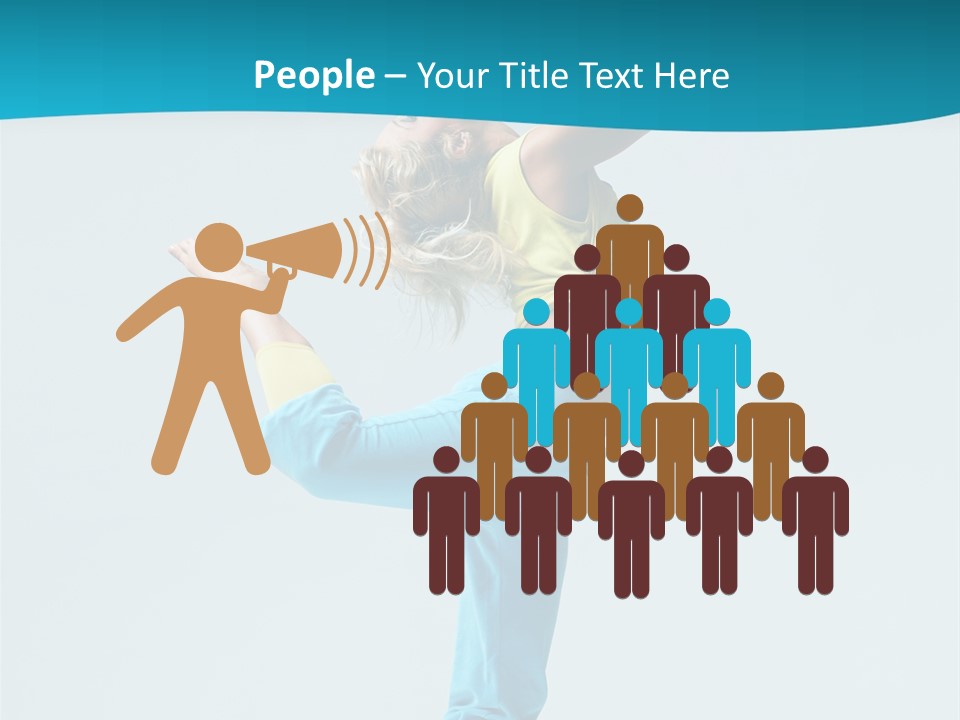 Dancer Jump Aerobics PowerPoint Template