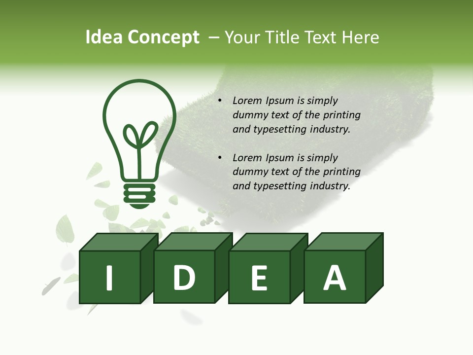 White Leaf Electric PowerPoint Template