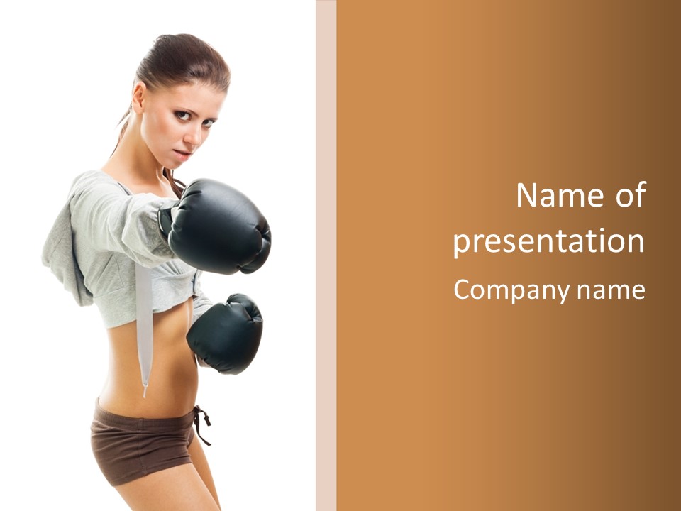 Box Compete Boxer PowerPoint Template