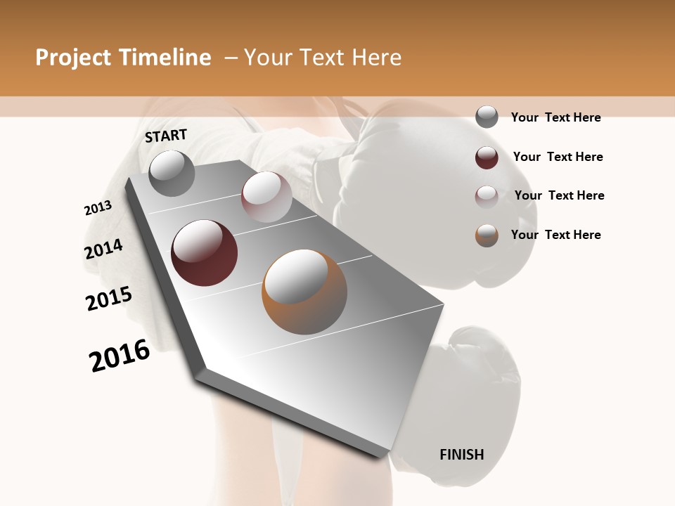Box Compete Boxer PowerPoint Template