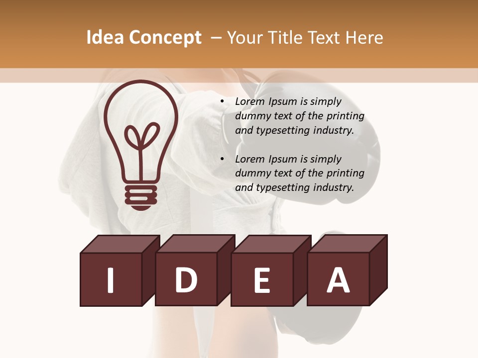 Box Compete Boxer PowerPoint Template