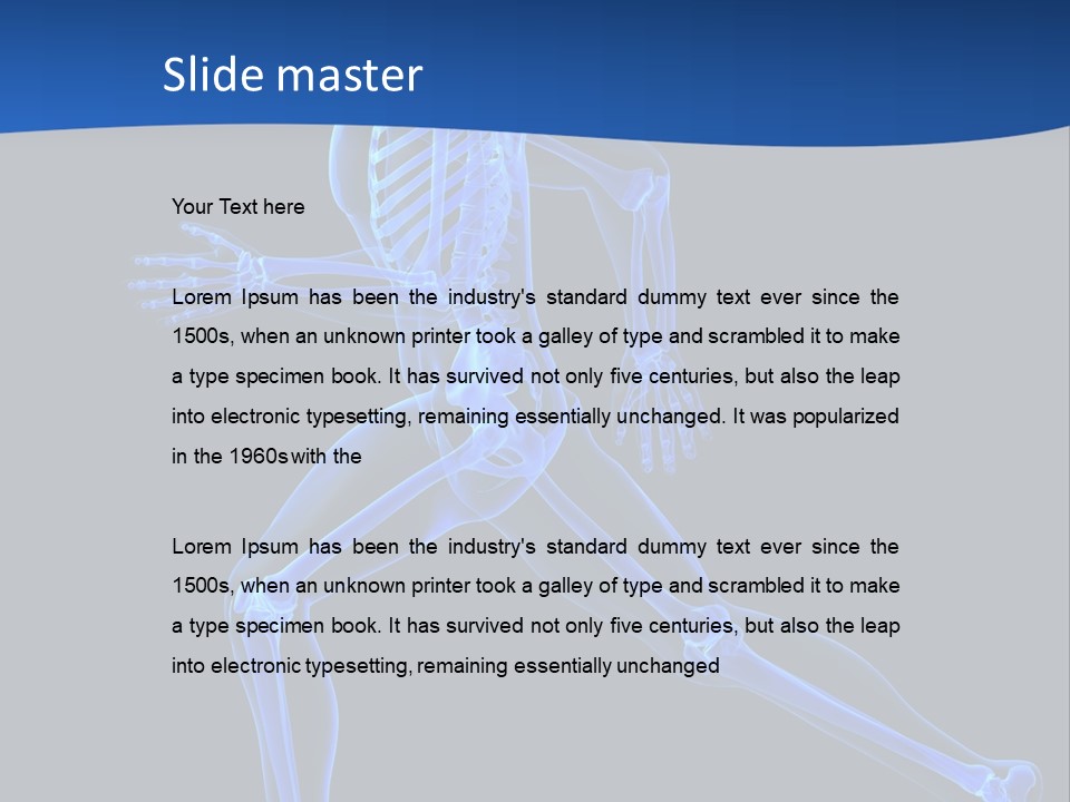 Skeletal Training Spine PowerPoint Template