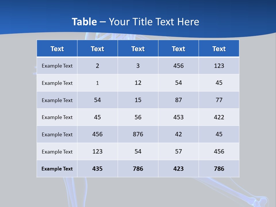 Skeletal Training Spine PowerPoint Template