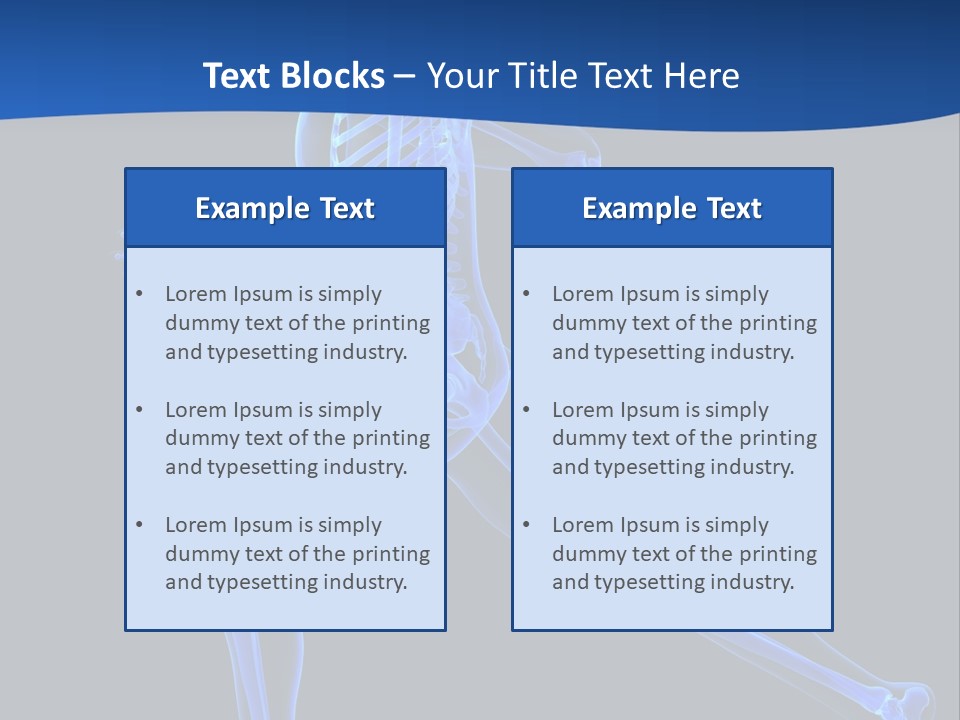 Skeletal Training Spine PowerPoint Template