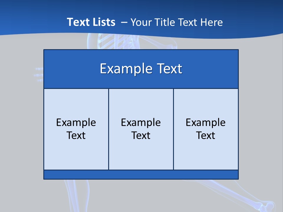 Skeletal Training Spine PowerPoint Template