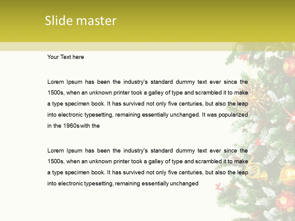 Isolated Noel Decorate PowerPoint Template