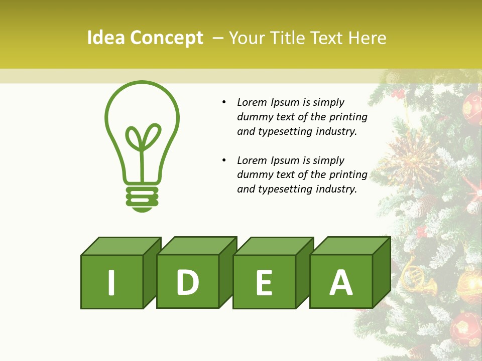 Isolated Noel Decorate PowerPoint Template