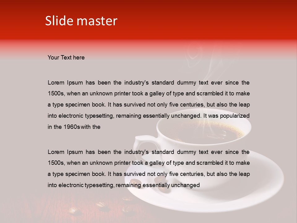 Art Texture Coffee PowerPoint Template