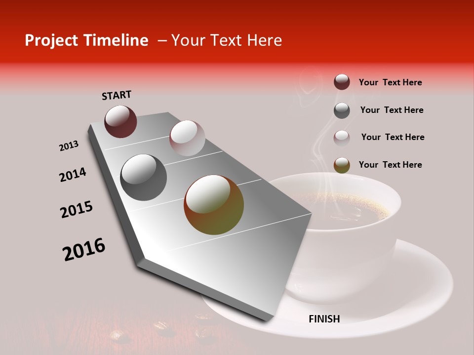 Art Texture Coffee PowerPoint Template