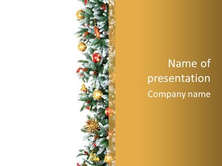 Decoration Pine Toys PowerPoint Template