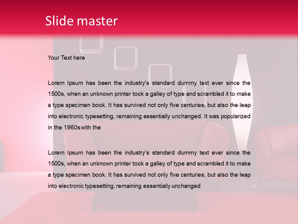 Lamp Room Nobody PowerPoint Template