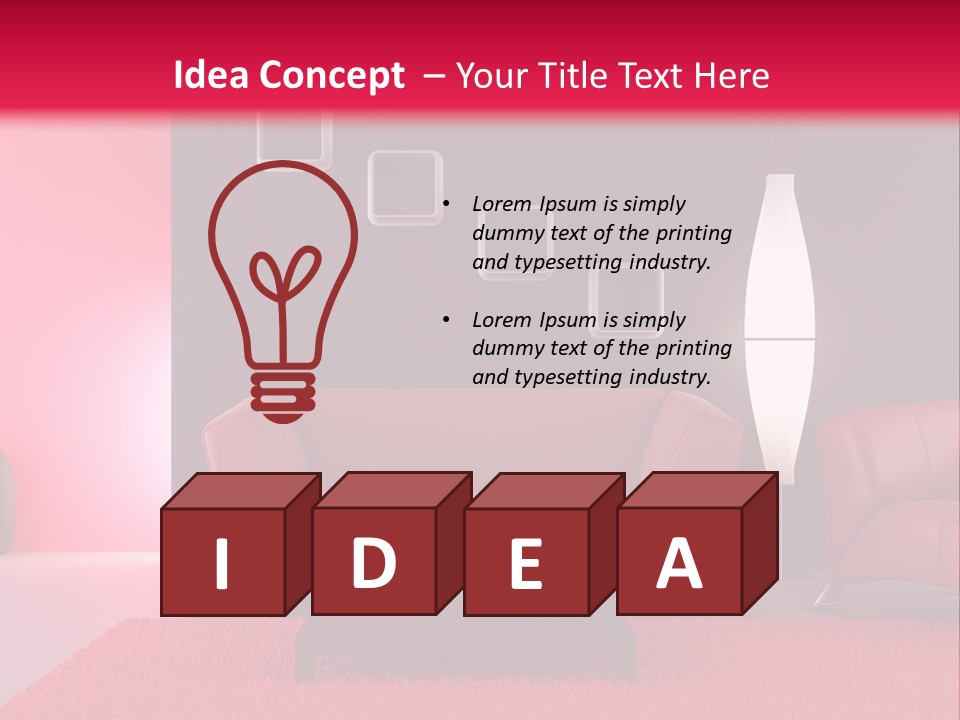 Lamp Room Nobody PowerPoint Template