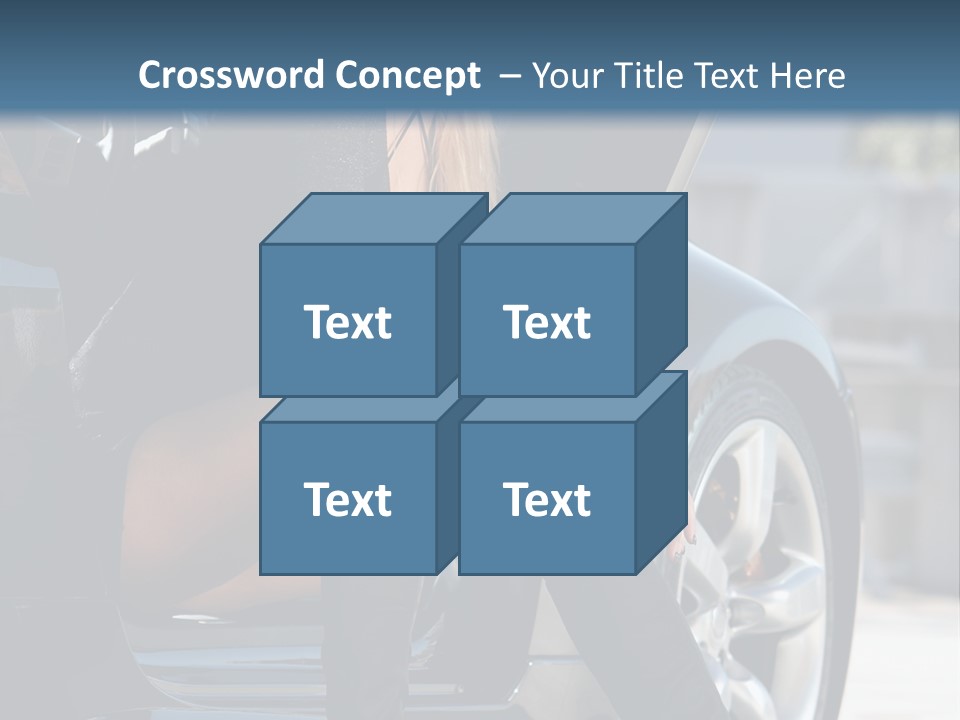 Vehicle White Sexy PowerPoint Template