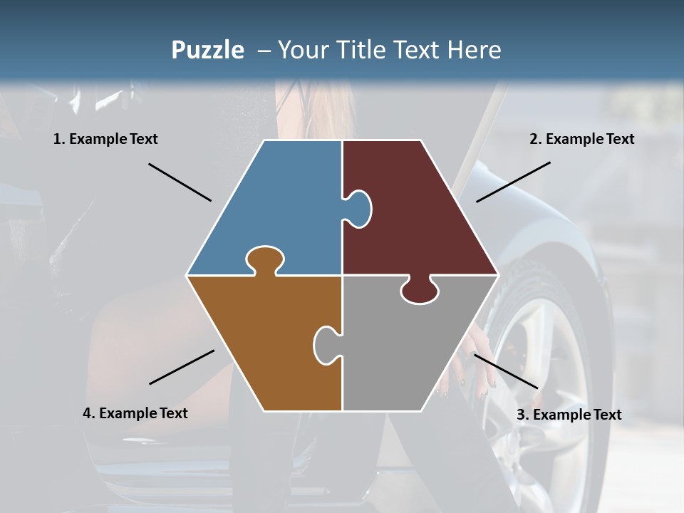 Vehicle White Sexy PowerPoint Template