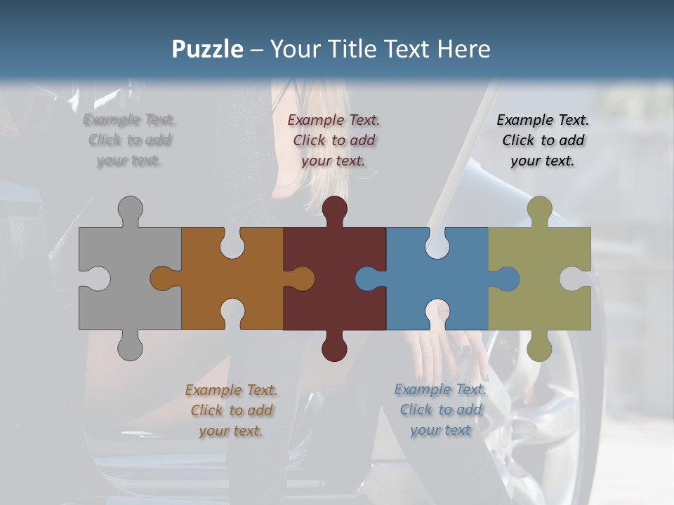 Vehicle White Sexy PowerPoint Template