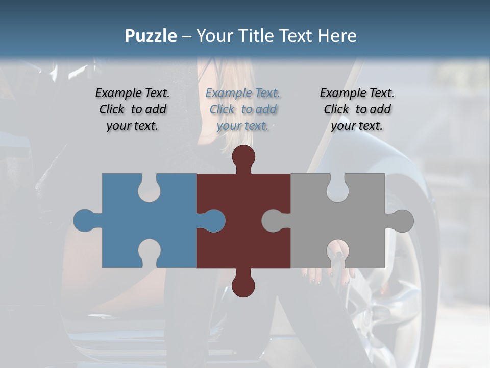 Vehicle White Sexy PowerPoint Template