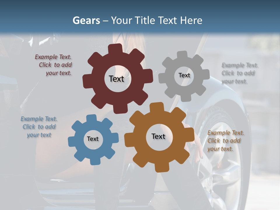 Vehicle White Sexy PowerPoint Template