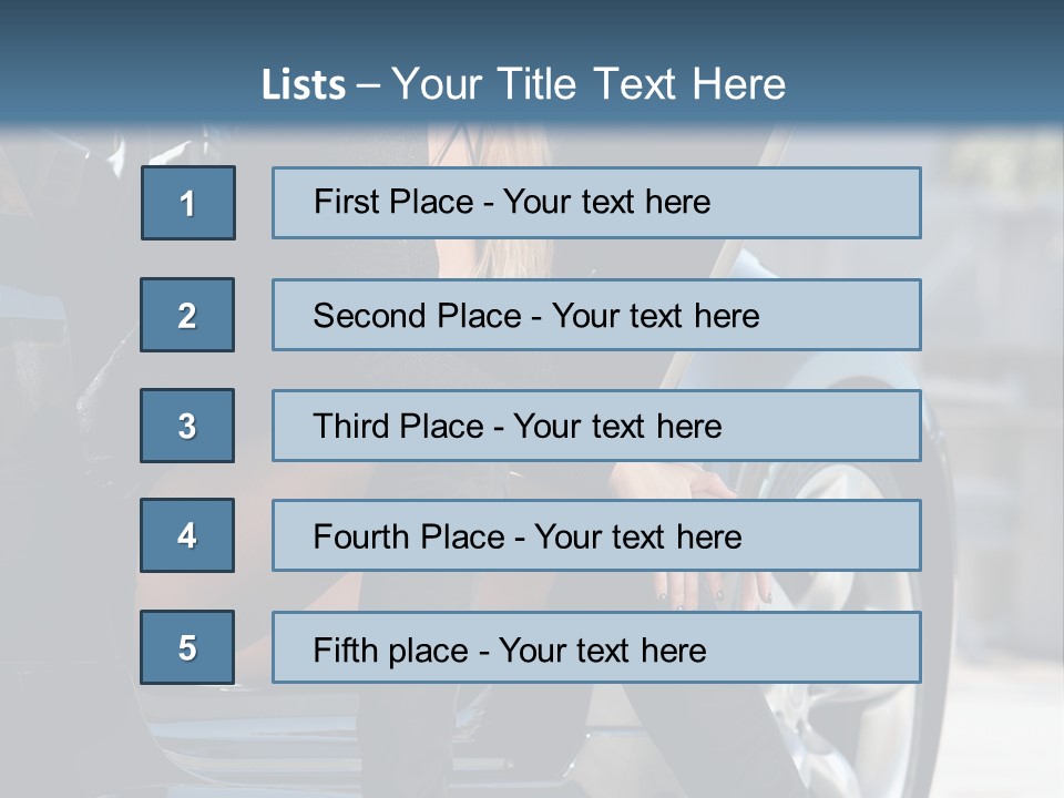 Vehicle White Sexy PowerPoint Template
