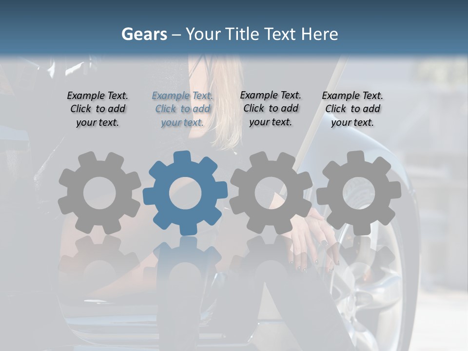 Vehicle White Sexy PowerPoint Template