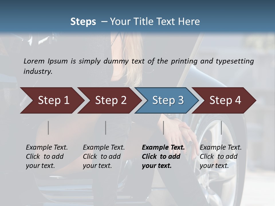 Vehicle White Sexy PowerPoint Template