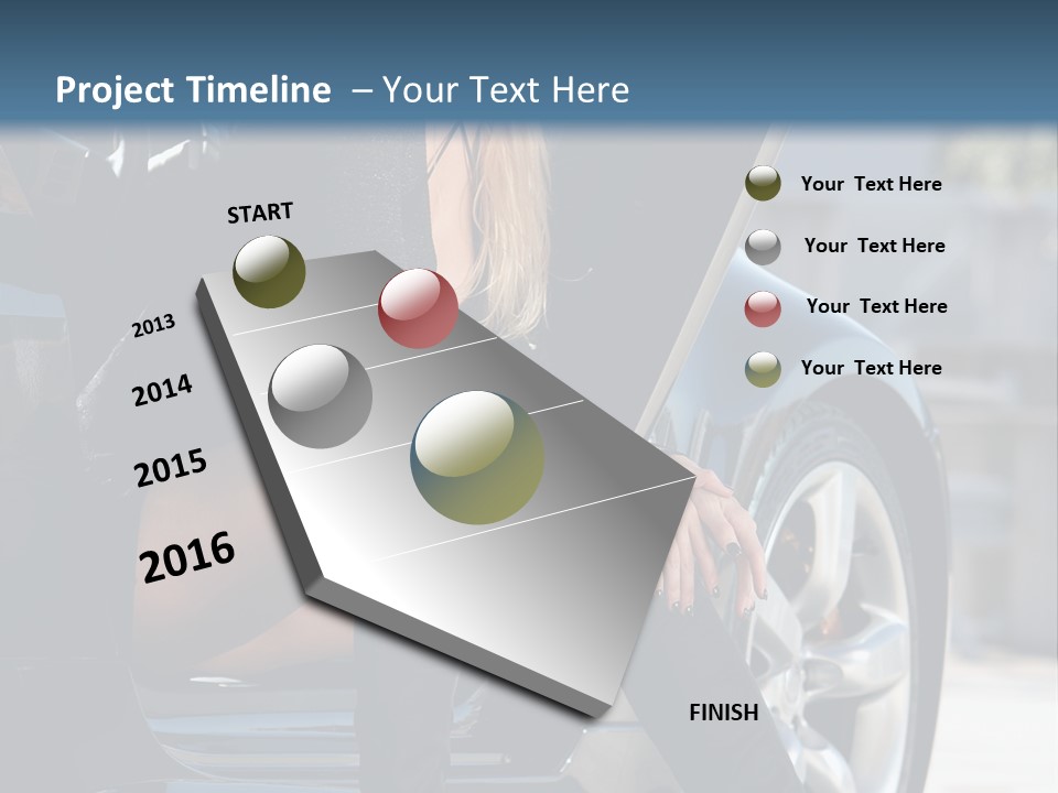 Vehicle White Sexy PowerPoint Template