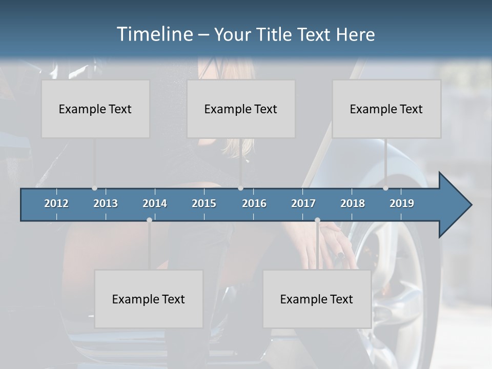 Vehicle White Sexy PowerPoint Template