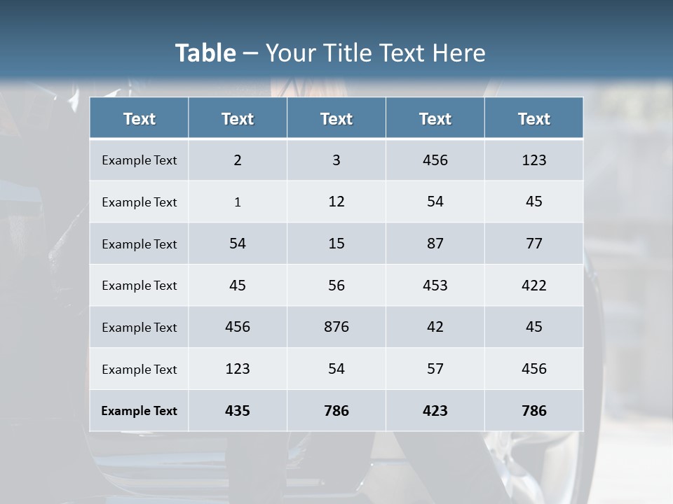 Vehicle White Sexy PowerPoint Template