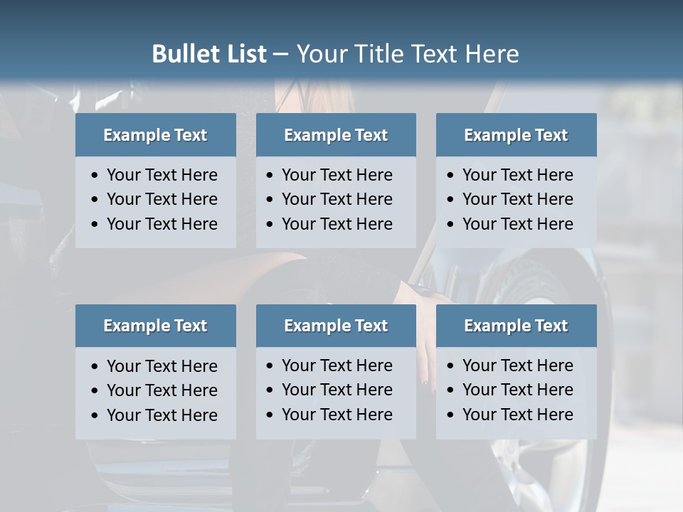 Vehicle White Sexy PowerPoint Template