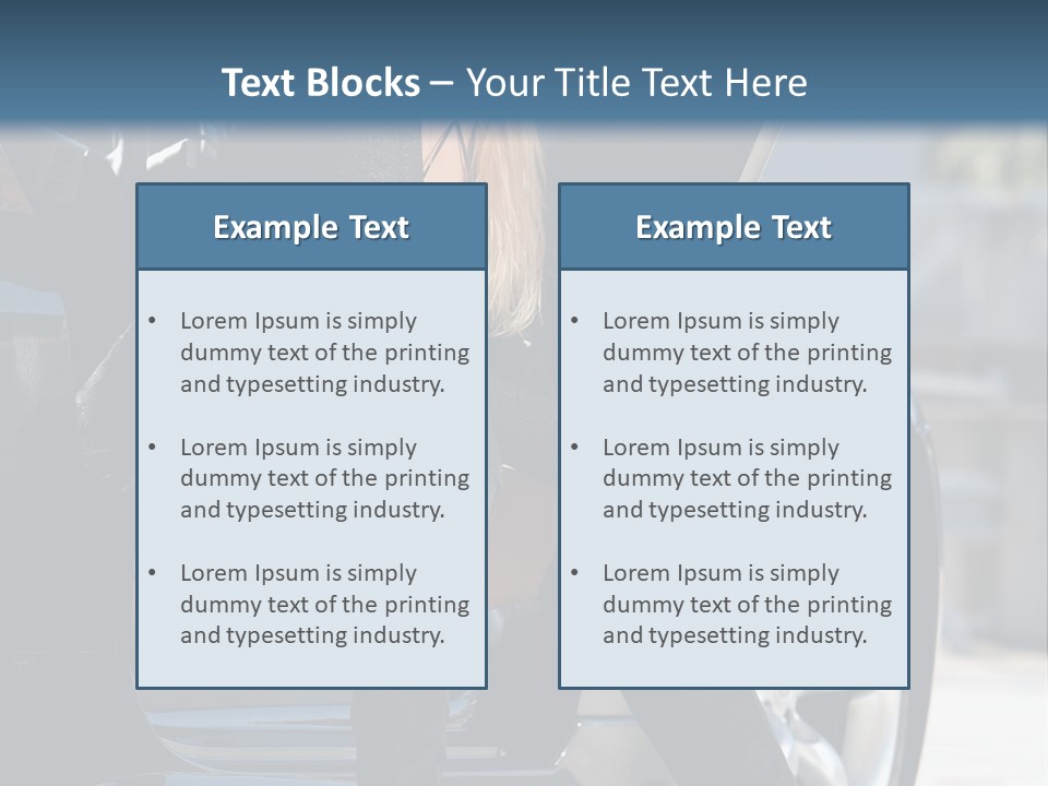 Vehicle White Sexy PowerPoint Template