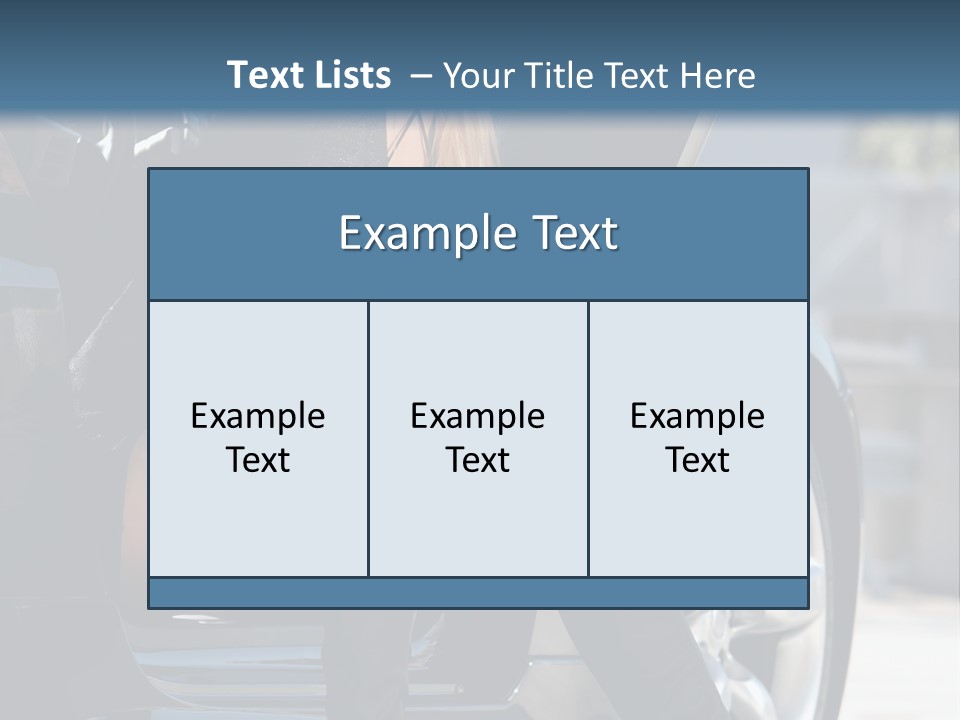 Vehicle White Sexy PowerPoint Template