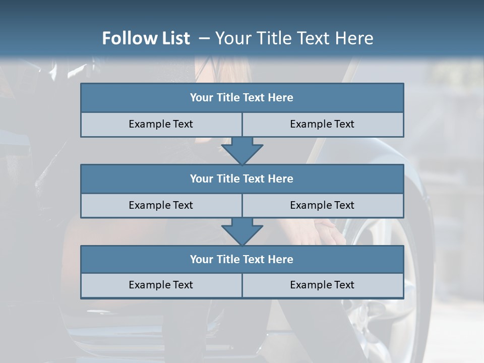 Vehicle White Sexy PowerPoint Template