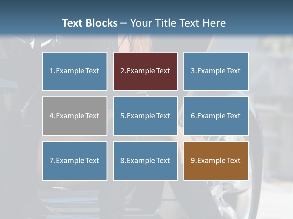 Vehicle White Sexy PowerPoint Template