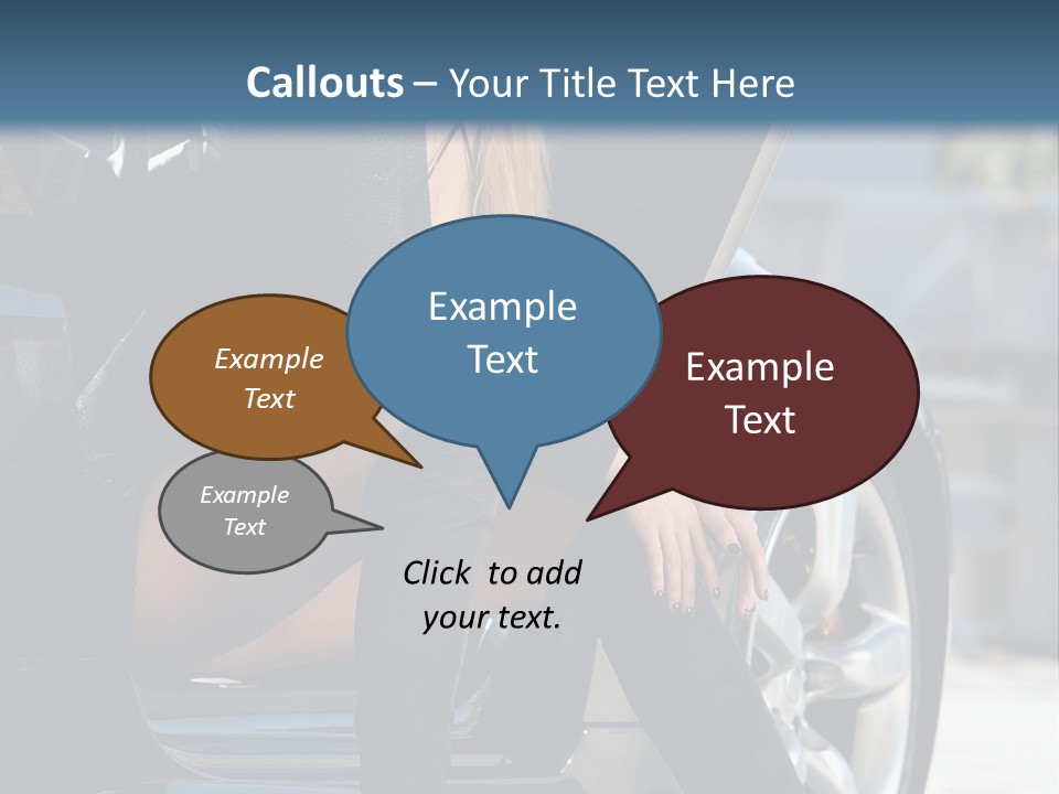 Vehicle White Sexy PowerPoint Template