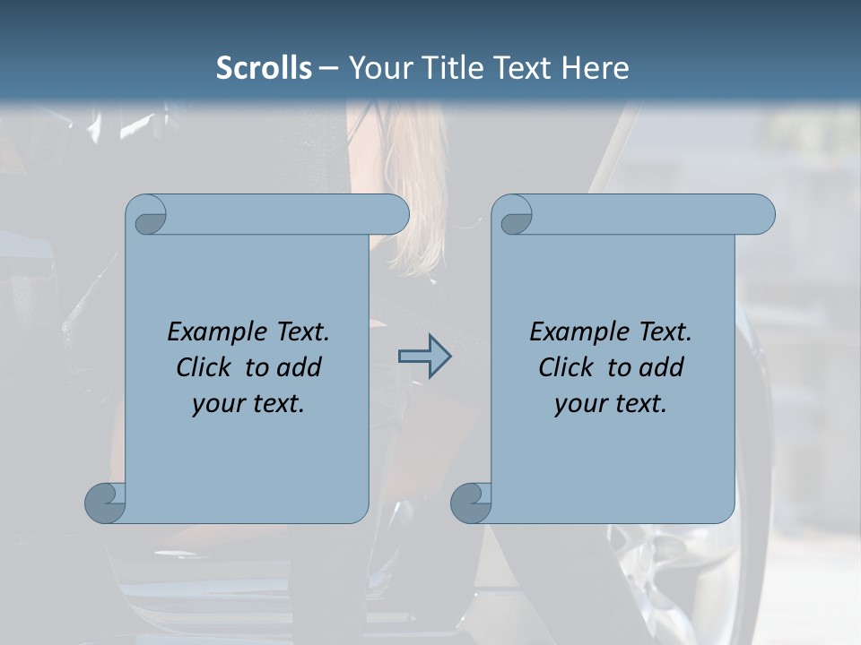 Vehicle White Sexy PowerPoint Template