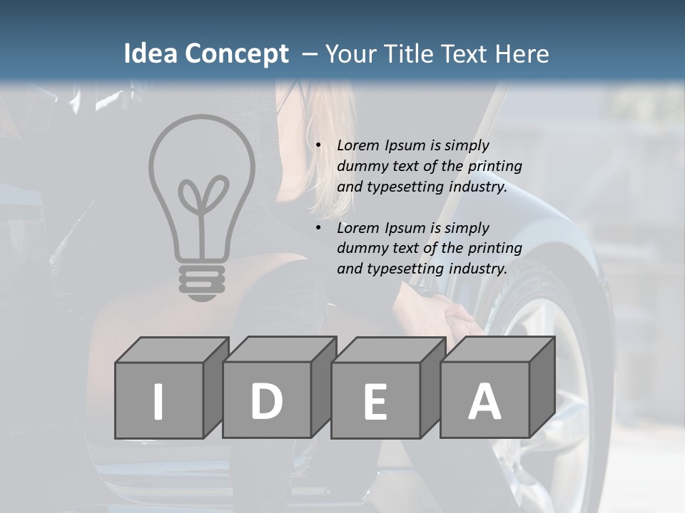 Vehicle White Sexy PowerPoint Template