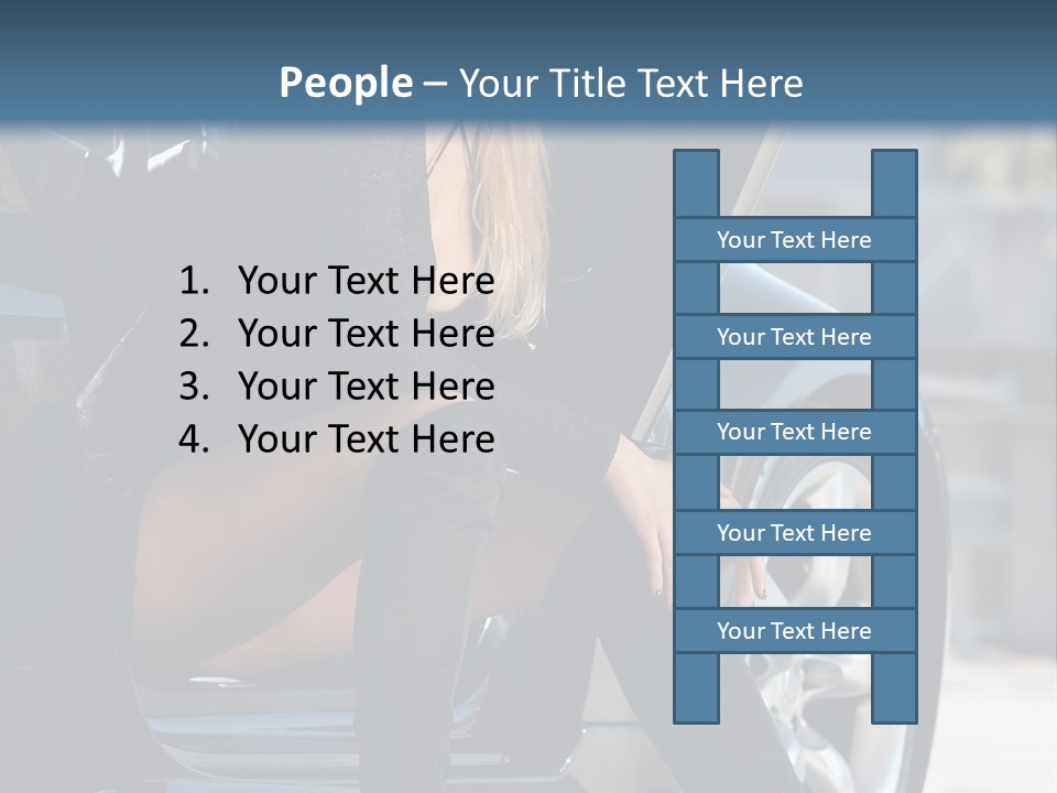 Vehicle White Sexy PowerPoint Template