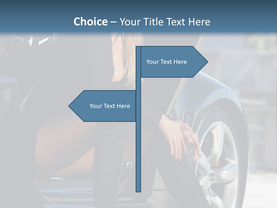 Vehicle White Sexy PowerPoint Template