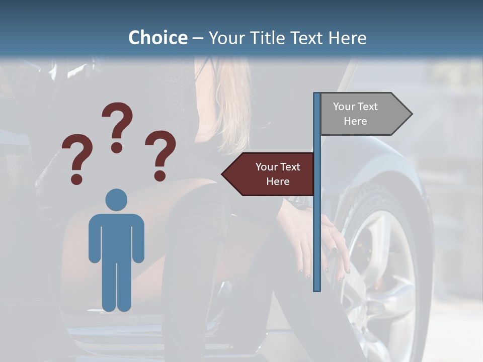 Vehicle White Sexy PowerPoint Template