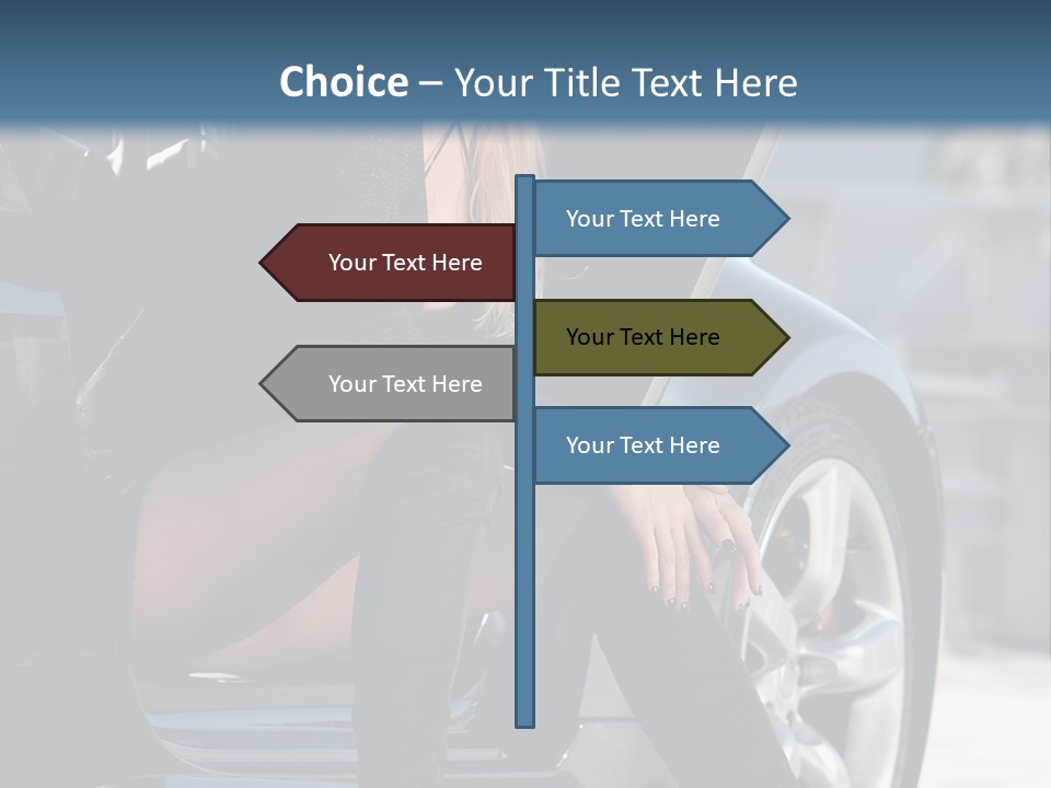 Vehicle White Sexy PowerPoint Template